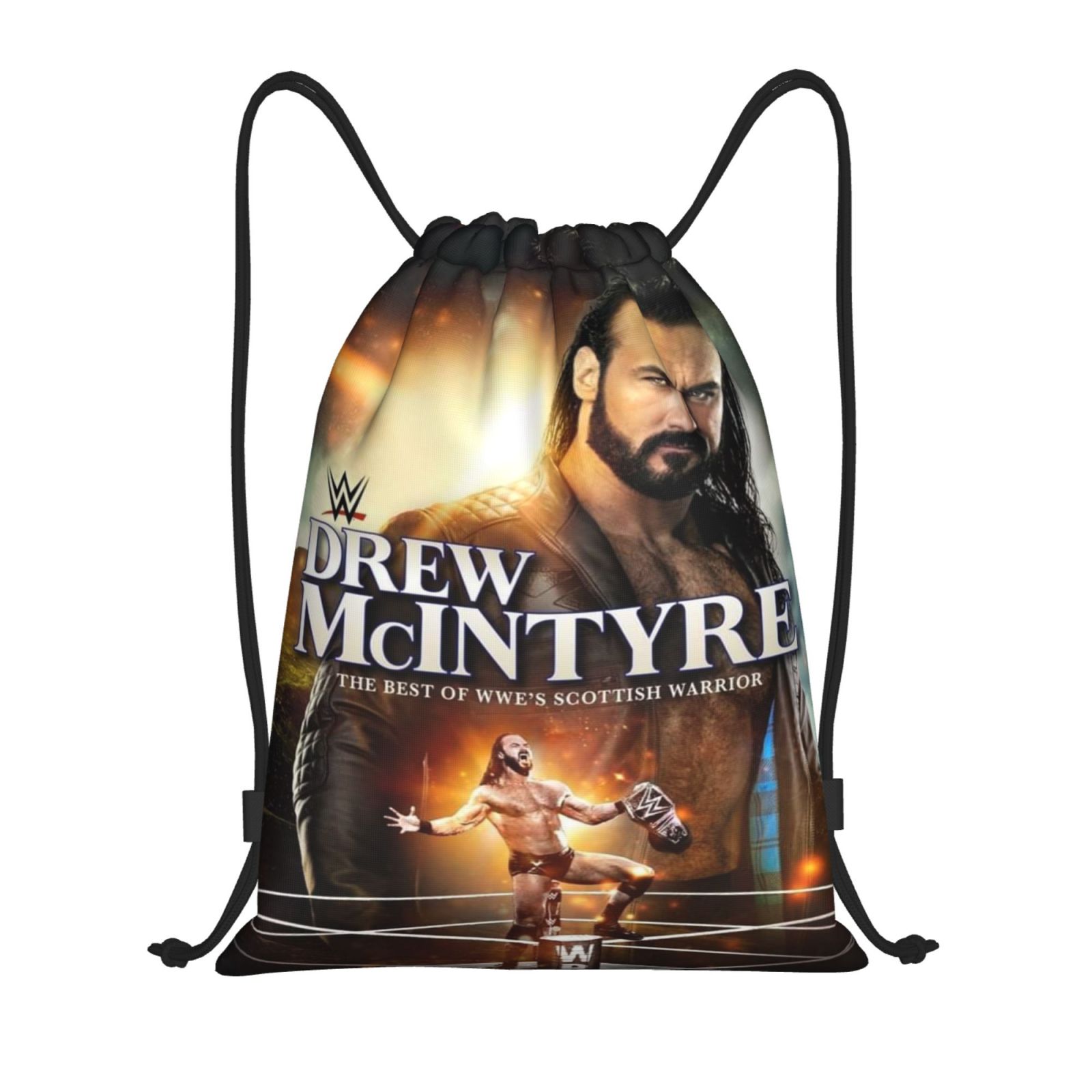 Wwe Drawstring Bag Sports Fitness Bag Waterproof Rope Bag For Training Traveling Hiking Gym Sackpack String Bag For Women Men Small